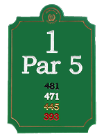 Hole 1 sign